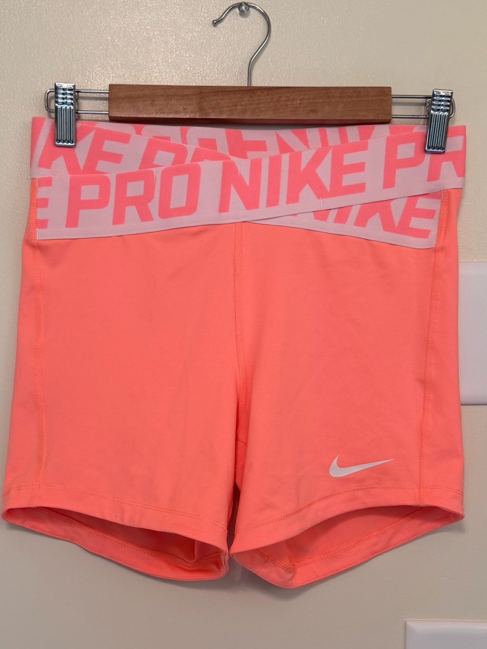 Nike Coral/Pink Pro Training Bike Shorts